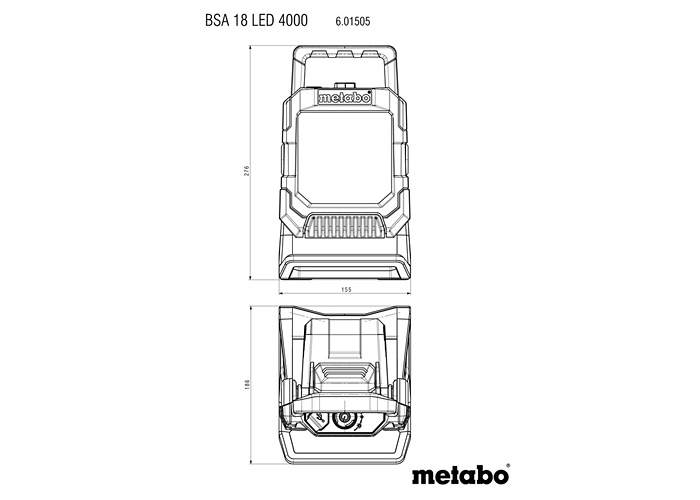 Прожектор METABO BSA 18 LED 4000 (Каркас)