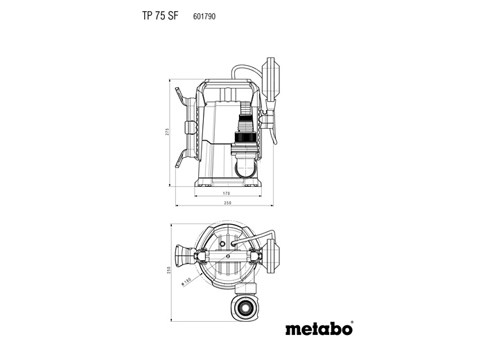 Погружной насос для чистой воды METABO TP 75 SF