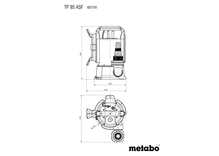Погружной насос для чистой воды METABO TP 95 ASF Inox