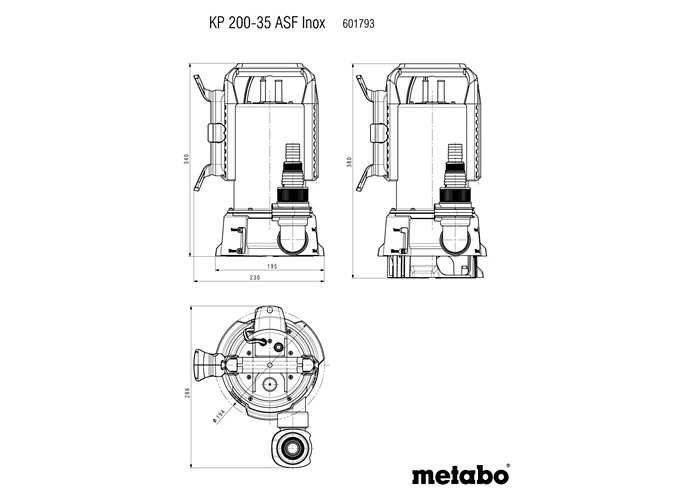 Комбинированный погружной насос METABO KP 200-35 ASF Inox