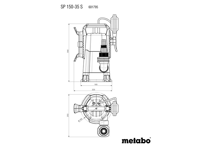 Погружной насос для грязной воды METABO SP 150-35 S