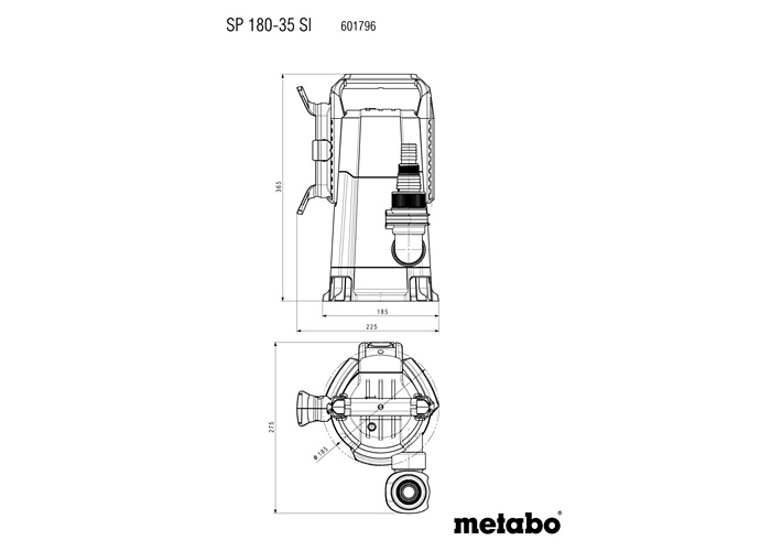 Погружной насос для грязной воды METABO SP 180-35 SI
