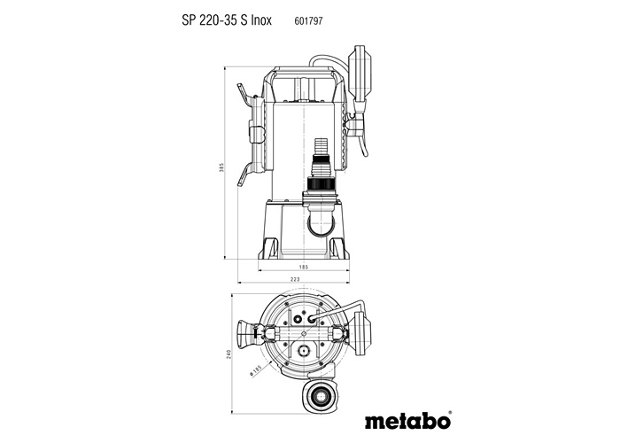 Погружной насос для грязной воды METABO SP 220-35 S Inox