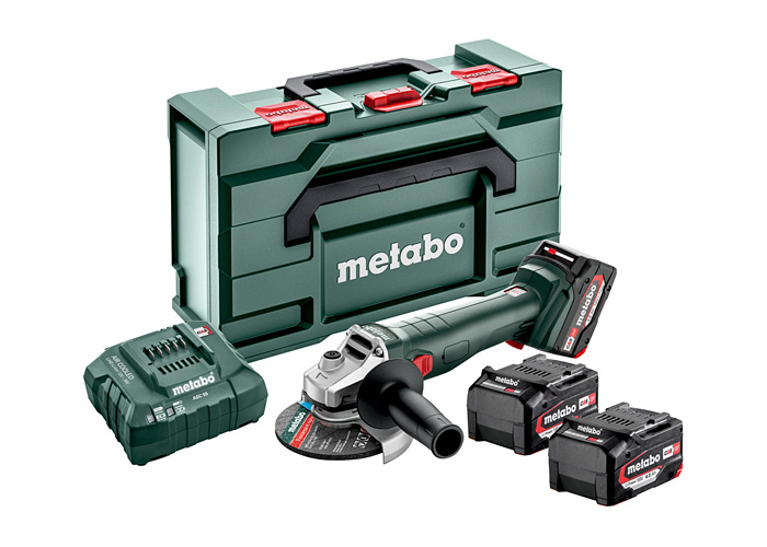 Аккумуляторная болгарка METABO W 18 L 9-125 Quick (3x4,0Ah, ASC 55, metaBOX 165 L)