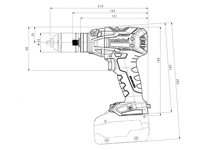 Аккумуляторный шуруповерт METABO SB 18 LTX BL I (5,2 Ач)