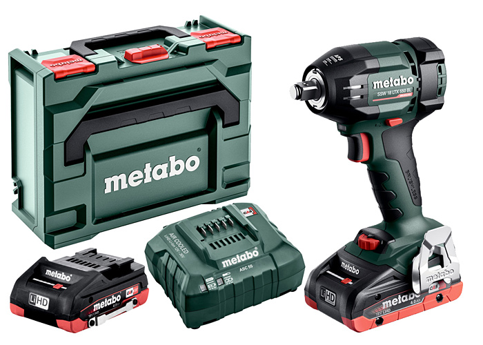 Акумуляторний ударний гайкокрут METABO SSW 18 LTX 550 BL (2х4 Аг, ASC 55, metaBOX 145)