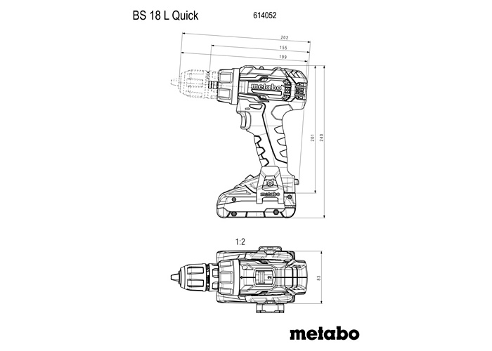 Акумуляторний дриль-шурупокрут METABO BS 18 L Quick