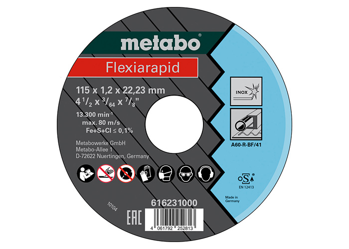 Отрезной диск METABO 115x1,2 мм, Flexiarapid Inox