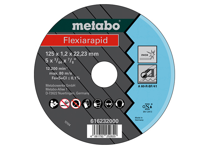 Отрезной диск METABO 125x1,2 мм, Flexiarapid Inox, TF41