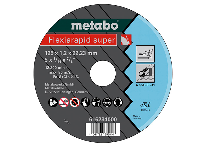 Отрезной диск METABO 125x1,2 мм, Flexiarapid Super Inox