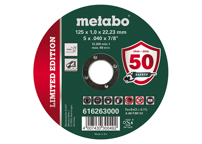 Отрезной диск METABO 125x1 мм, LE Inox