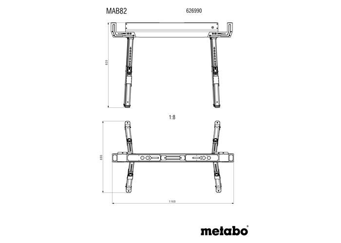 Комплект козлов METABO MAB 82