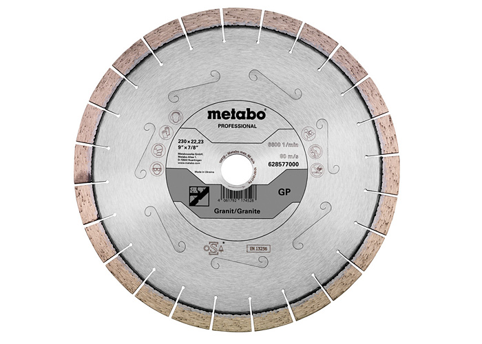 Алмазный отрезной круг по граниту METABO GP 230X22,23мм (628577000)