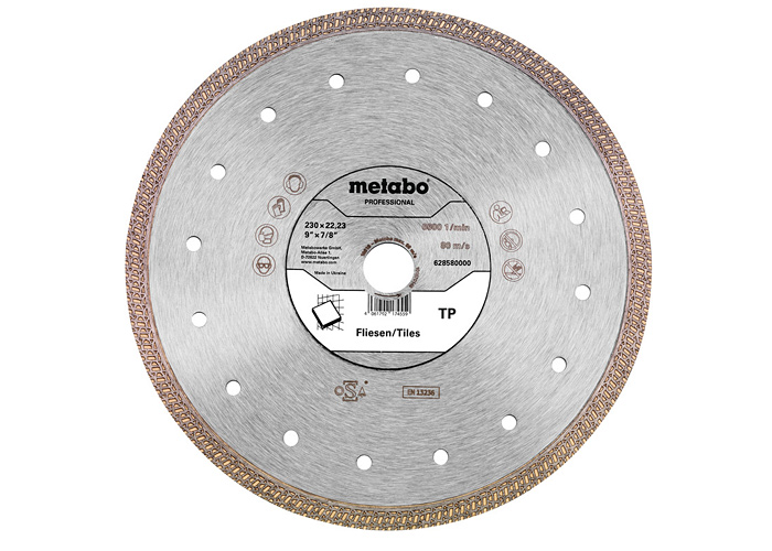 Алмазный отрезной круг по плитке METABO TP 230x22,23мм (628580000)