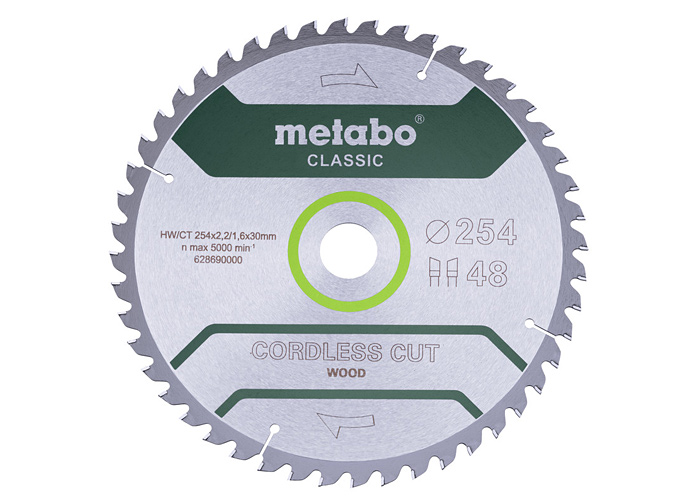 Пильный диск METABO 254 X 30 Z48 WZ 5° (628690000)