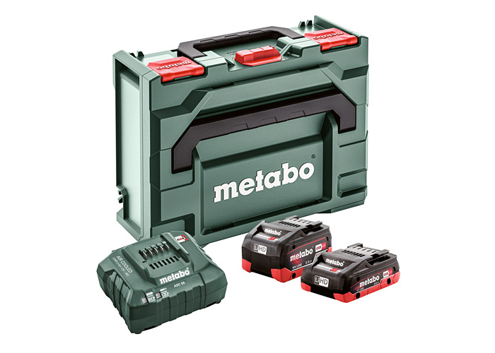 Базовый комплект METABO LiHD 4,0 Ач + 5,5 Ач + ASC 55 + metaBOX 145
 