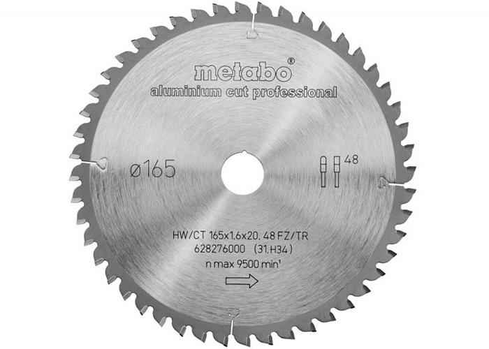 Пильний диск METABO Aluminium Cut Prof 165 мм (628276000)