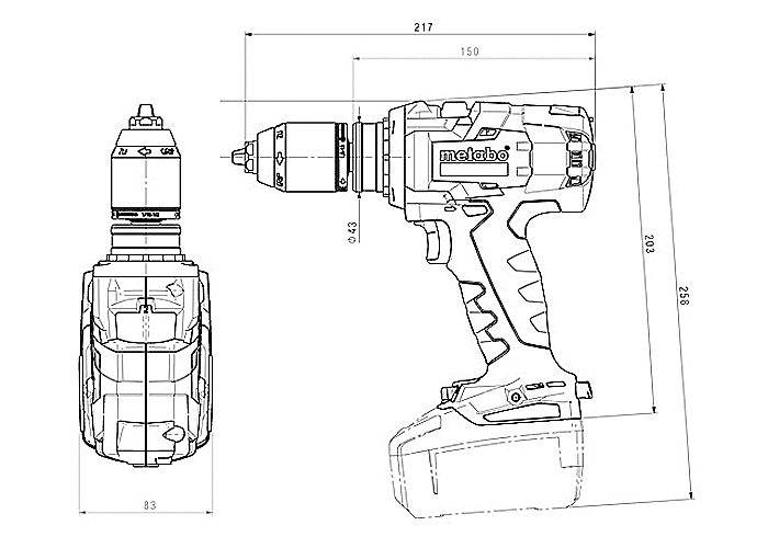 Аккумуляторный шуруповерт METABO BS 18 LTX-3 BL I (5,5 Ач)