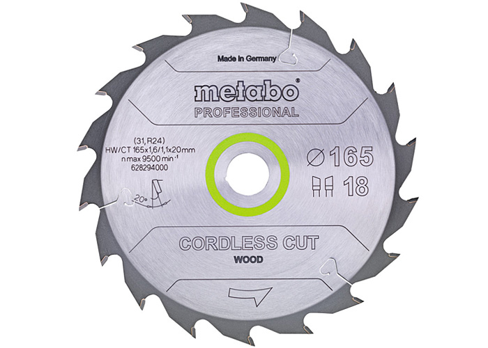 Пильный диск METABO Cordless Cut Wood Professional 165 мм (628294000)