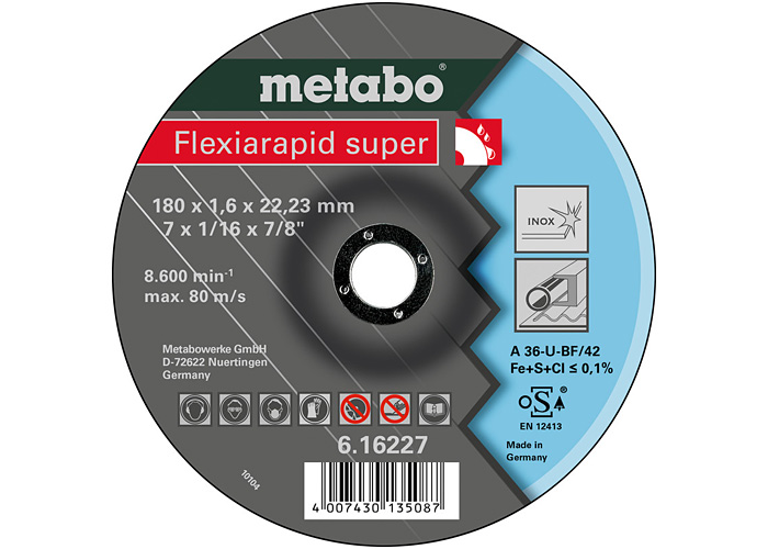 Отрезной круг  METABO Flexiarapid super 180 мм (616227000)