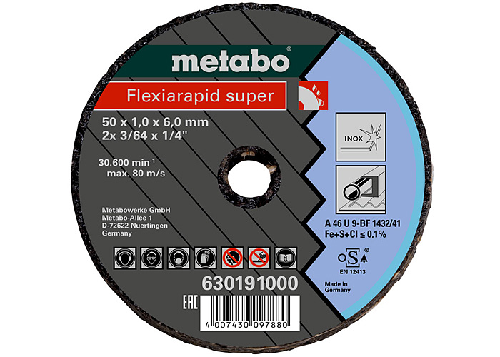Отрезной круг  METABO Flexiarapid Super Inox 76 мм (630195000)
