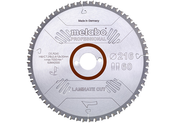 Пильний диск METABO Laminate Cut Professional 216 мм (628442000)
