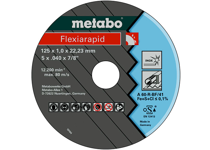 Набор отрезных кругов METABO Flexiarapid super 10 шт x 125 мм (616099000)