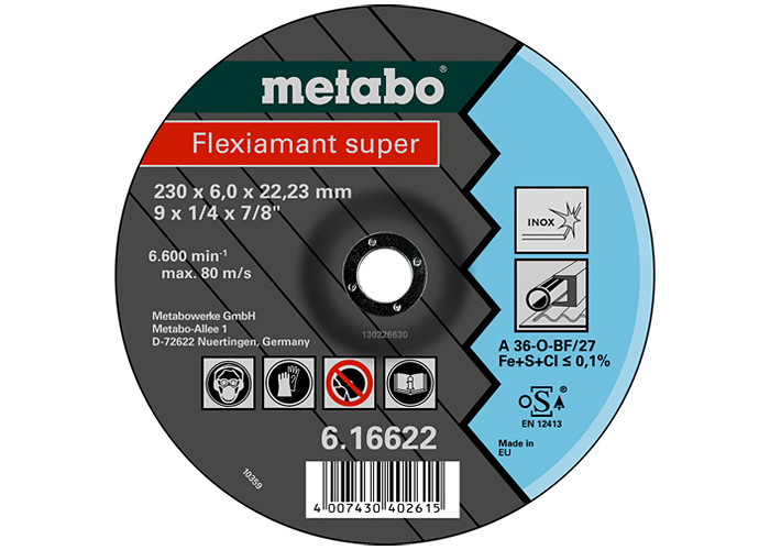 Обдирочный круг METABO Flexiamant Super Inox 230 мм (616622000)