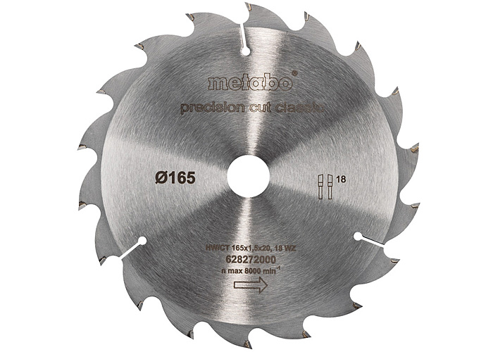 Пильний диск METABO Precision Cut Classic 165 мм (628064000)