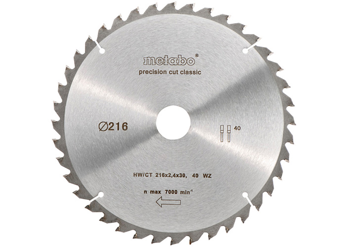 Пильний диск METABO Precision Cut Classic 216 мм (628062000)