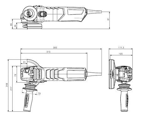 Болгарка METABO WEP 17-125 Quick