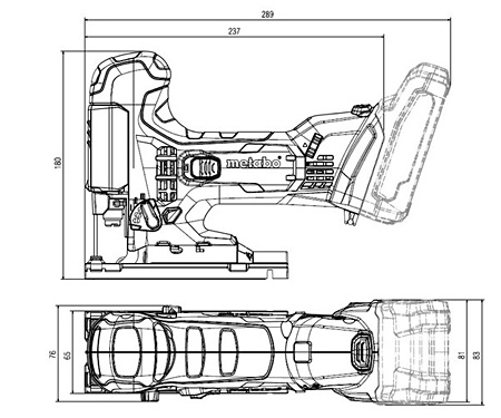 Аккумуляторный лобзик METABO STA 18 LTX 100
