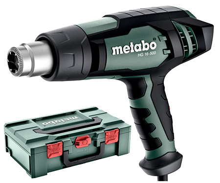Строительный фен METABO HG 16-500 + MetaBox