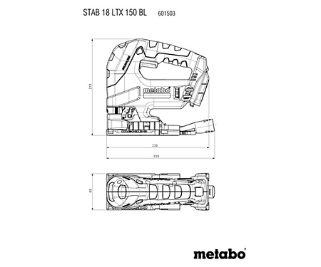 Аккумуляторный лобзик METABO STAB 18 LTX 150 BL