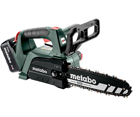Аккумуляторная цепная пила METABO MS 18 LTX BL 25 (4Ah+ ASC 72)