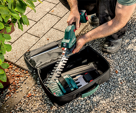 Аккумуляторные газонные ножницы METABO Powermaxx SGS 12 Q Каркас + кейс