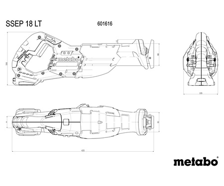 Аккумуляторная сабельная пила METABO SSEP 18 LT