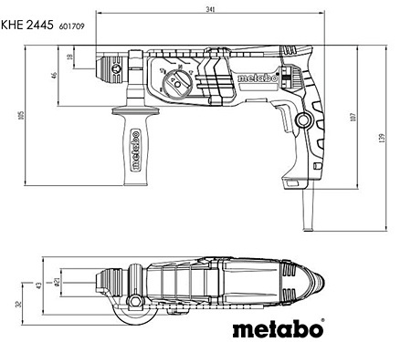 Перфоратор SDS-plus METABO KHE 2445