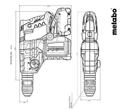 Акумуляторний перфоратор METABO KH 18 LTX BL 28 Q Set ISA (2x LiHD 5,5Ah, ASC 145, metaBOX 185 XL)