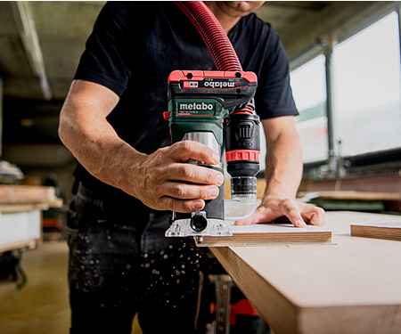 Аккумуляторный кромочный фрезер METABO FMV 18 LTX BL 8