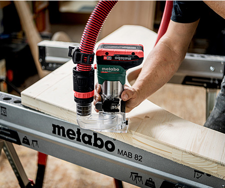 Аккумуляторный кромочный фрезер METABO FMV 18 LTX BL 8