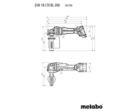 Аккумуляторная щеточная шлифмашина METABO SVB 18 LTX BL 200