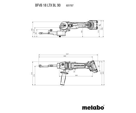 Аккумуляторный ленточный напильник METABO BFVB 18 LTX BL 90