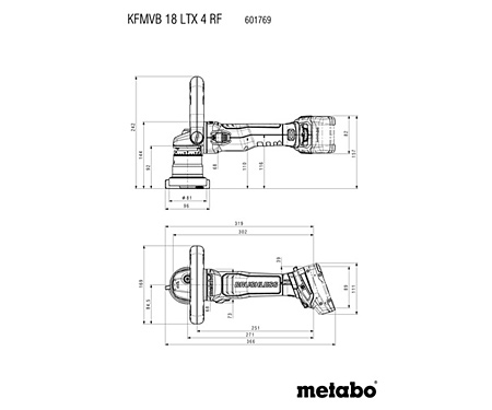 Аккумуляторный фрезер для обработки металлических кромок METABO KFMVB 18 LTX 4 RF