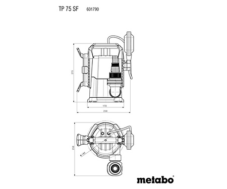 Погружной насос для чистой воды METABO TP 75 SF