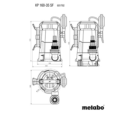 Комбинированный погружной насос METABO KP 160-35 SF