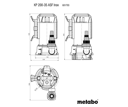 Комбинированный погружной насос METABO KP 200-35 ASF Inox