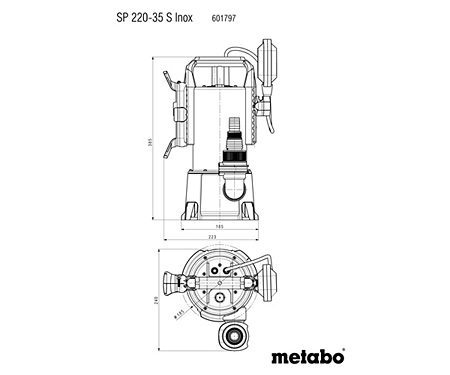 Погружной насос для грязной воды METABO SP 220-35 S Inox
