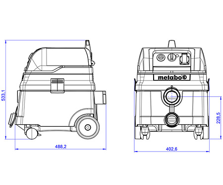 Будівельний пилосос METABO ASR 25 M SC