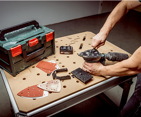 Аккумуляторная виброшлифмашина METABO SM 18 LTX BL (metaBOX 215)